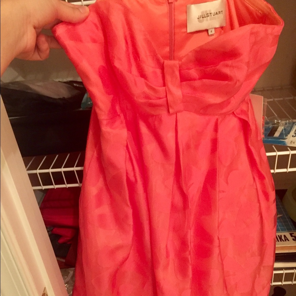 Jill Stuart pink prom dress to the knees!